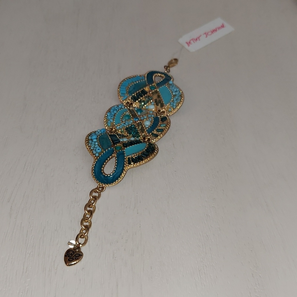 Betsey Johnson BOHEMIAN BLUE BEADED BRACELET - Picture 4 of 10